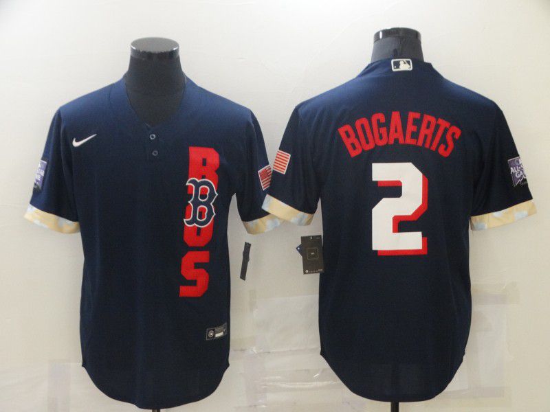 Cheap Men Boston Red Sox 2 Bogaerts Blue 2021 All Star Game Nike MLB Jersey